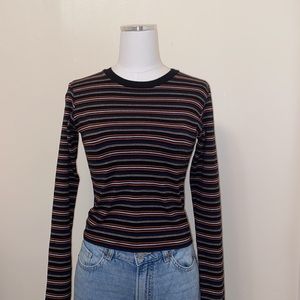 Brandy Striped Long Sleeve Top
